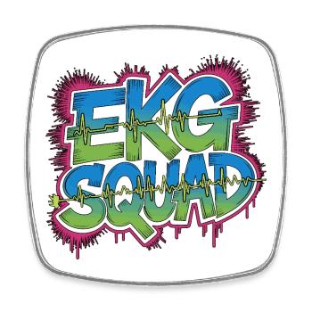 Cardiac Tech EKG Squad Pacemaker Technician - Viereckiger Kühlschrankmagnet - Weiß - Vorne