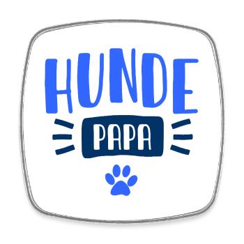 Hunde_Papa_-_Chien_-_Animal_-_Dog Lover_-_Dog - Magnet carré - blanc - Devant