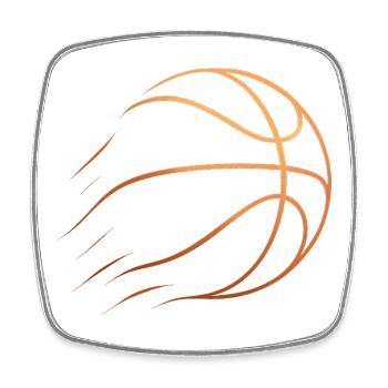 Basketball Basketball Player Gift Idea Baller Bball - Square fridge magnet - white - Front