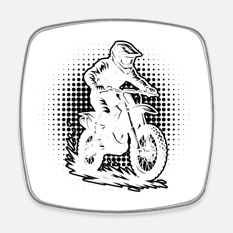 Pure motocross focus - Square fridge magnet - white