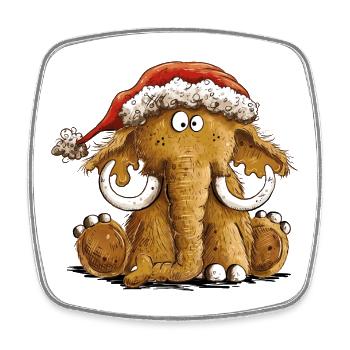 Noël de Noël Mammut - Magnet carré - blanc - Devant