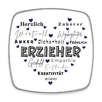 Educator Heart - Square fridge magnet - white - Front