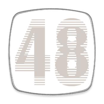 Numéro de course 48 – Passion du sport automobile - Magnet carré - blanc - Devant
