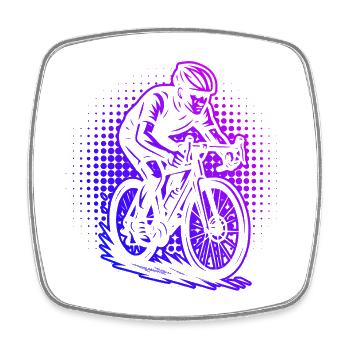 Motif nouveau vélo de route pour vélo de route - Magnet carré - blanc - Devant