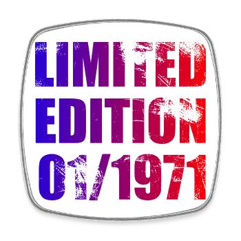 55th Birthday Limited Edition 01/1971 - Square fridge magnet - white - Front