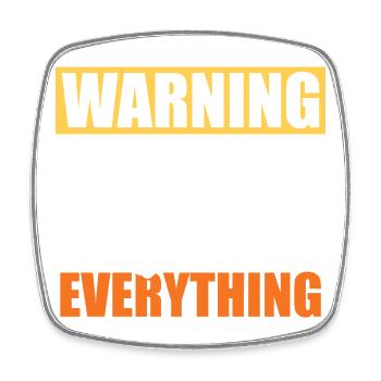 Warning I Jump Over Everything Parkour Design - Viereckiger Kühlschrankmagnet - Weiß - Vorne