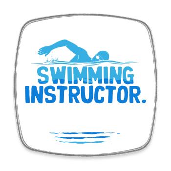 Schwimmlehrer Best Swimming Instructor Ever - Viereckiger Kühlschrankmagnet - Weiß - Vorne