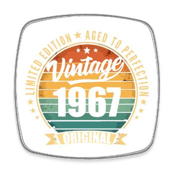 Vintage 1967 Anniversary Limited Edition 1967 - Viereckiger Kühlschrankmagnet - Weiß - Vorne