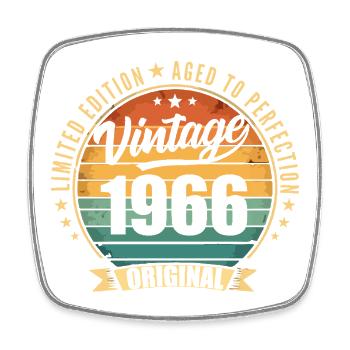 Vintage 1966 Anniversary Limited Edition 1966 - Viereckiger Kühlschrankmagnet - Weiß - Vorne