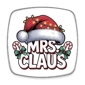 Weihnachten, Mrs. Claus - Viereckiger Kühlschrankmagnet - Weiß - Vorne