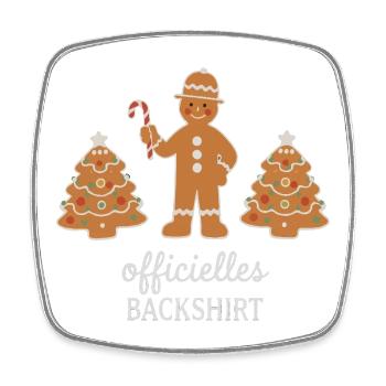 Cookies Baking Christmas Time Cookies Gingerbread - Square fridge magnet - white - Front