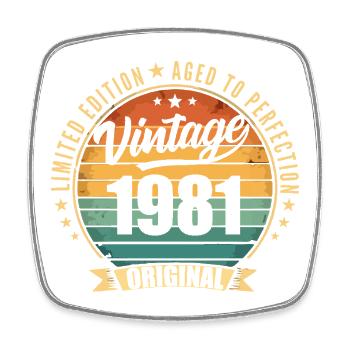 Millésime 1981 Anniversaire Limited Edition 1981 - Magnet carré - blanc - Devant