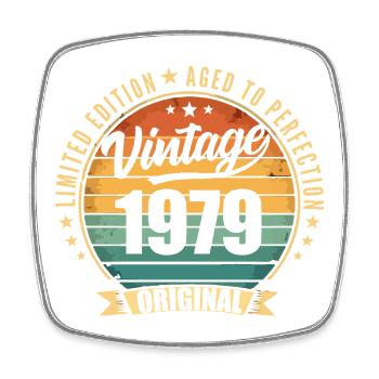 Limitierte Jubiläumsausgabe von 1979 - Viereckiger Kühlschrankmagnet - Weiß - Vorne