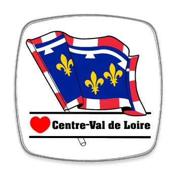 Centre-Val de Loire Love - Magnet carré - blanc - Devant