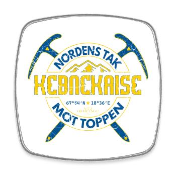 Kebnekaise Nordisches Bergerbe - Viereckiger Kühlschrankmagnet - Weiß - Vorne