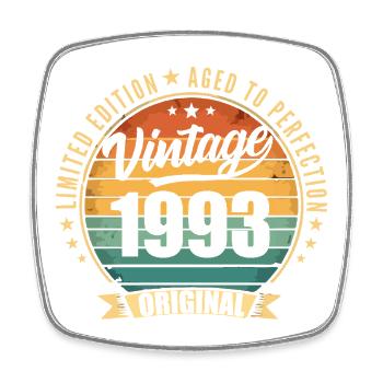 Vintage 1993 Anniversary Limited Edition 1993 - Viereckiger Kühlschrankmagnet - Weiß - Vorne