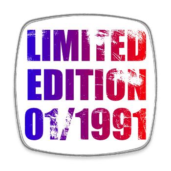 35th Birthday Limited Edition 01/1991 - Square fridge magnet - white - Front
