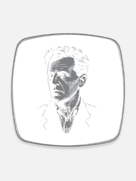 Wittgenstein Wisdom Stupidity Zitat-Tee - Viereckiger Kühlschrankmagnet - Weiß