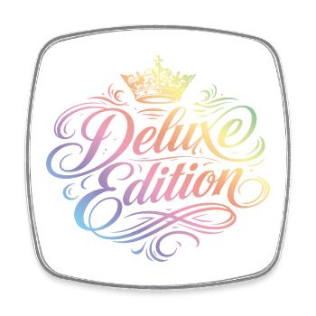 Deluxe Edition Krone - Viereckiger Kühlschrankmagnet - Weiß - Vorne