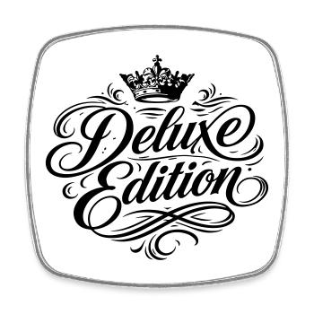 Deluxe Edition Krone - Viereckiger Kühlschrankmagnet - Weiß - Vorne