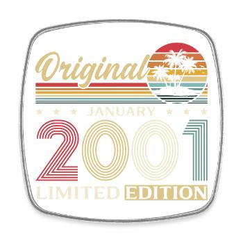 25e anniversaire Original janvier 2001 - Magnet carré - blanc - Devant