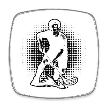 Floorball Love Clear Look for Floorball - Square fridge magnet - white - Front