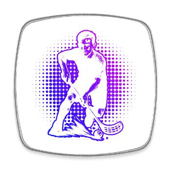 Klares Floorball Motiv für jeden Tag - Viereckiger Kühlschrankmagnet - Weiß - Vorne