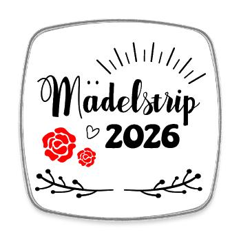 Girls Trip 2026 Mädelstour Mädlstrip Mädelstrip - Viereckiger Kühlschrankmagnet - Weiß - Vorne