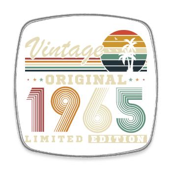 1965 Vintage Rétro Cadeau D'anniversaire - Magnet carré - blanc - Devant