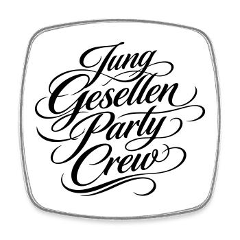 Junggesellen Party Crew Jga - Viereckiger Kühlschrankmagnet - Weiß - Vorne
