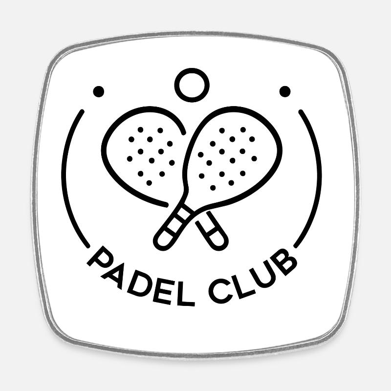 padel club - Magnet carré - blanc