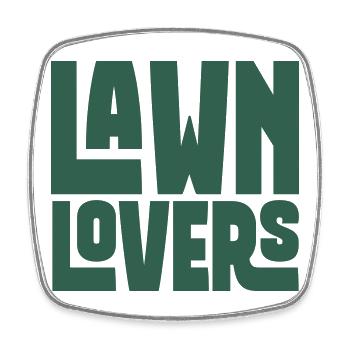 Lawn Lovers Rasenfreunde - Viereckiger Kühlschrankmagnet - Weiß - Vorne