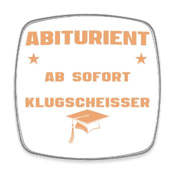 Abiturient 2026 Abschluss Abitur Geschenk - Viereckiger Kühlschrankmagnet - Weiß - Vorne