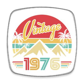 Année de Naissance 1976 Cadeau d'anniversaire 1976 - Magnet carré - blanc - Devant