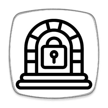Escape-Spiel - Viereckiger Kühlschrankmagnet - Weiß - Vorne