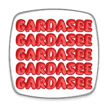 Lake Garda as a journey - Square fridge magnet - white - Front