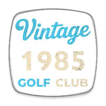 Vintage 1985 Golf Club Retro Geburtsjahr Geschenk - Viereckiger Kühlschrankmagnet - Weiß - Vorne