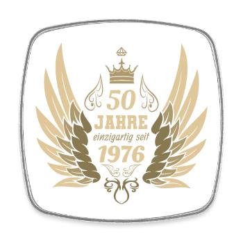 Ailes d’ange vintage uniques pour le 50e anniversaire - Magnet carré - blanc - Devant