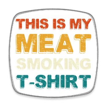 Meat Tuxedo T-Shirt – Grillfreund - Magnet carré - blanc - Devant