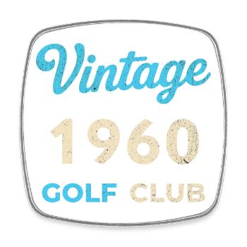Vintage 1960 Golf Club Retro Geburtsjahr Geschenk - Viereckiger Kühlschrankmagnet - Weiß - Vorne