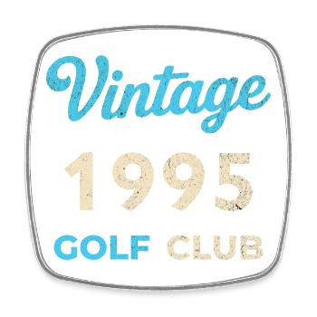 Vintage 1995 Golf Club Retro Geburtsjahr Geschenk - Viereckiger Kühlschrankmagnet - Weiß - Vorne