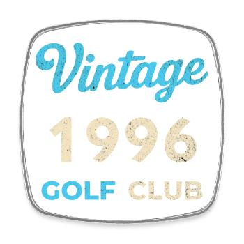 Vintage 1996 Golf Club Retro Geburtsjahr Geschenk - Viereckiger Kühlschrankmagnet - Weiß - Vorne