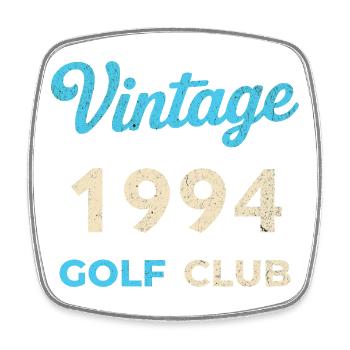 Vintage 1994 Golf Club Retro Geburtsjahr Geschenk - Viereckiger Kühlschrankmagnet - Weiß - Vorne