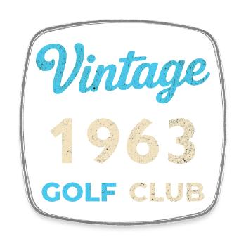 Vintage 1963 Golf Club Retro Geburtsjahr Geschenk - Viereckiger Kühlschrankmagnet - Weiß - Vorne