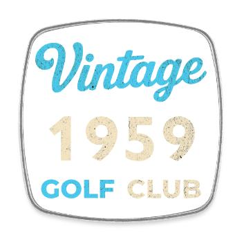 Vintage 1959 Golf Club Retro Geburtsjahr Geschenk - Viereckiger Kühlschrankmagnet - Weiß - Vorne