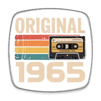 Originaler Retro-Geburtstag von 1965 - Viereckiger Kühlschrankmagnet - Weiß - Vorne