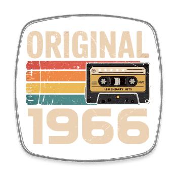Original 1966 Vintage 1966 Rétro Anniversaire - Magnet carré - blanc - Devant