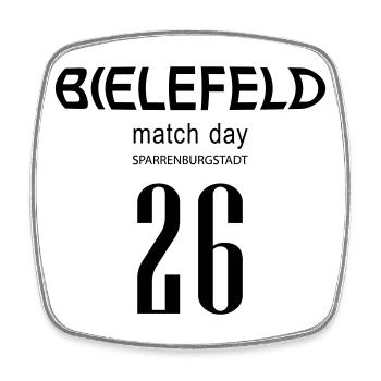 Bielefeld Matchday 2026 - Viereckiger Kühlschrankmagnet - Weiß - Vorne