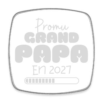 Promu Grand-papa en 2027 cadeau futur Papy - Magnet carré - blanc - Devant