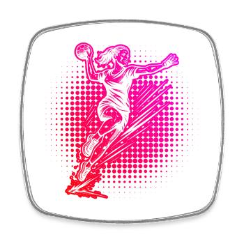 Ein Motiv nur für Handball fuer Frauen - Viereckiger Kühlschrankmagnet - Weiß - Vorne